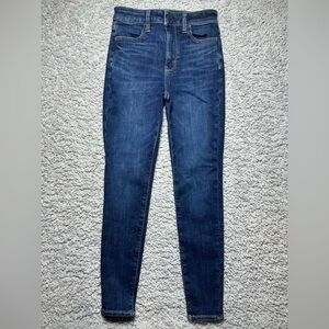 American Eagle Jeans Womens 0 Shorts Super High Rise Jegging Stretch Dark Casual